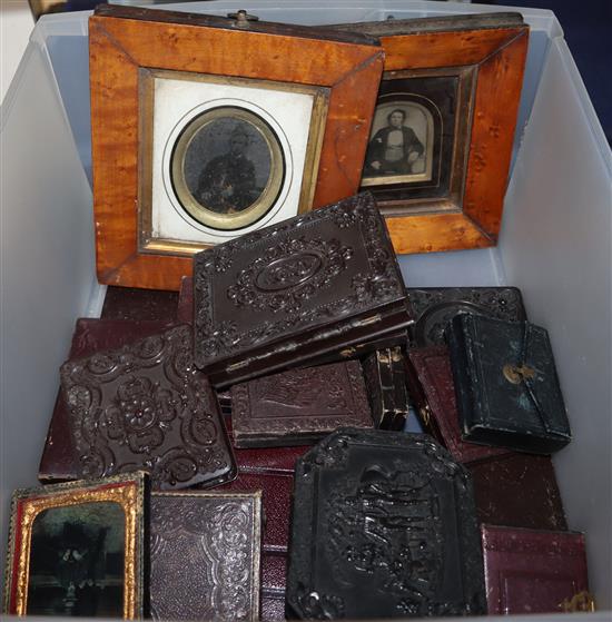 A group of daguerreotypes etc